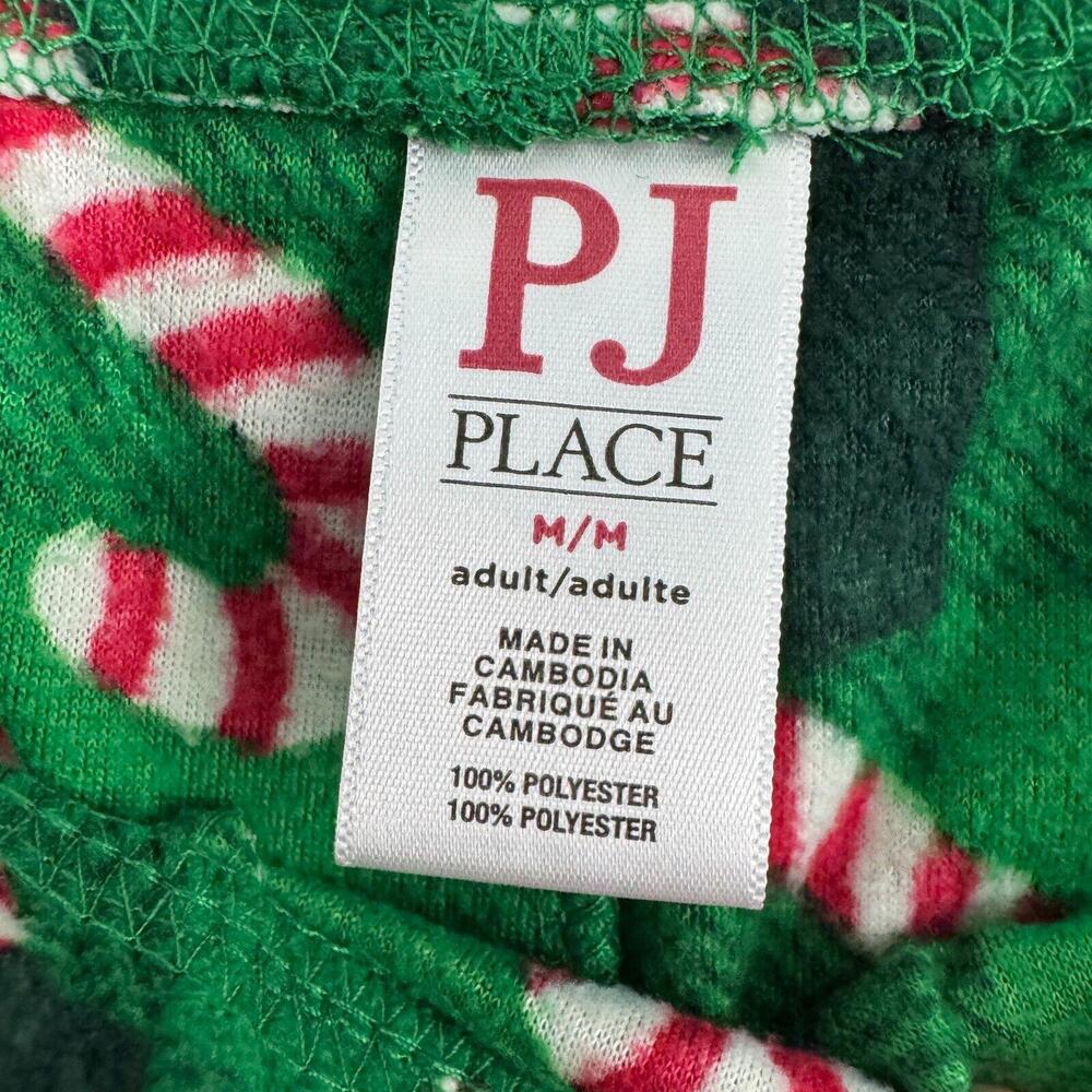 PJ Place Adult Unisex Size Medium Red Green Merry Christmas 2 Piece Pajama Set - Picture 9 of 11